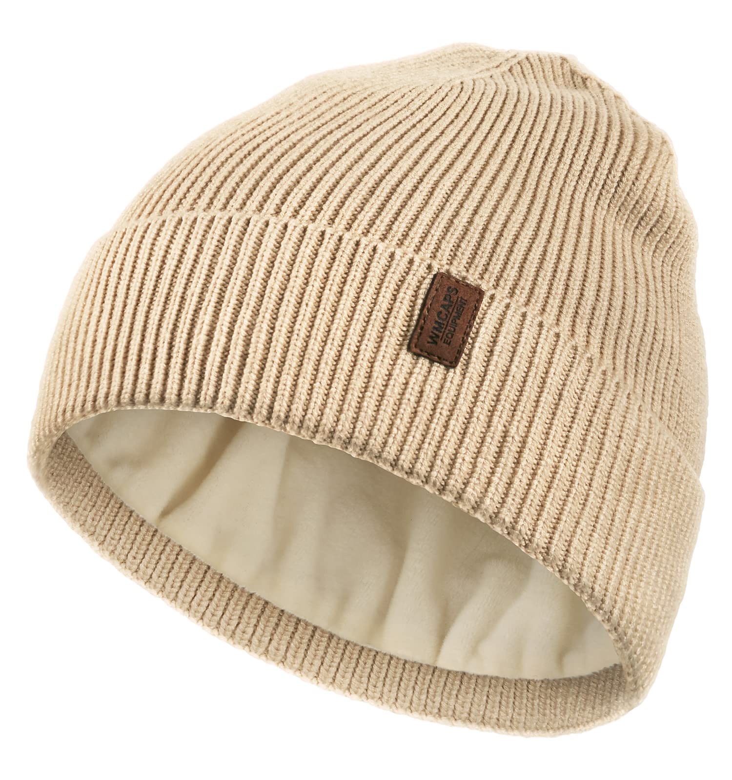 Wmcaps Winter Beanie for Men Women, Fleece Lined Beanie Soft Warm Knit Hat Ski Stocking Cuffed Cap